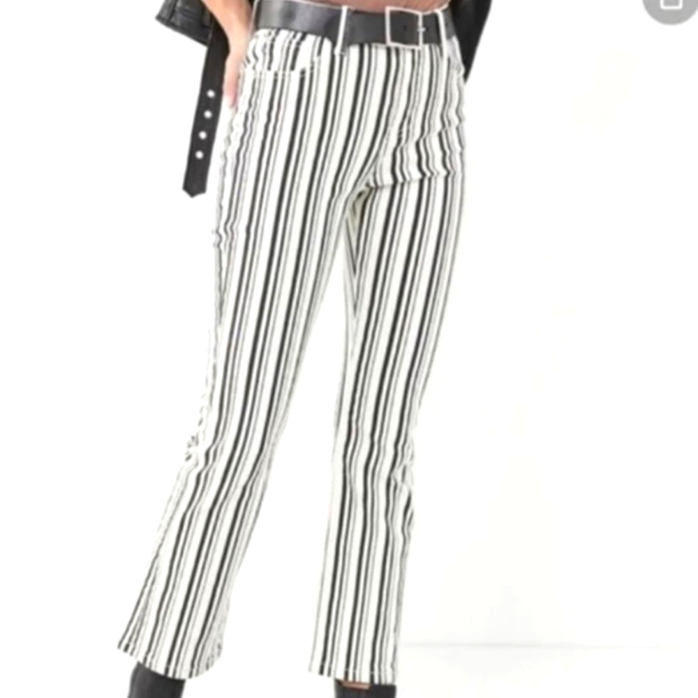 Urban Outfitters BDG Black White Striped Trouser Pants 27 NWT